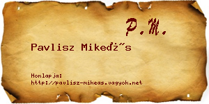 Pavlisz Mikeás névjegykártya